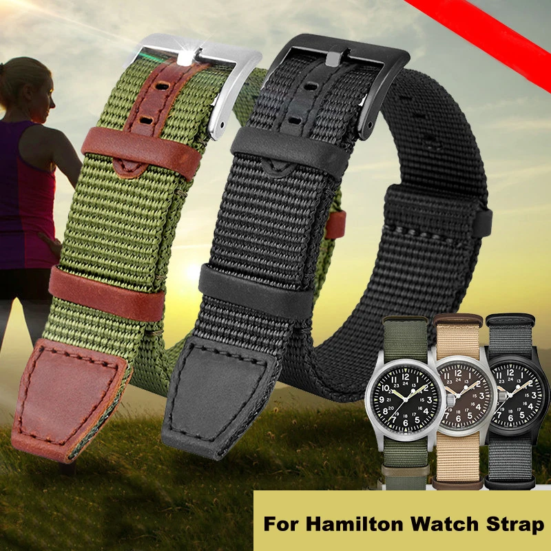 Canvas Strap Watch - Kualitas tinggi nilon 20mm 22mm gelang