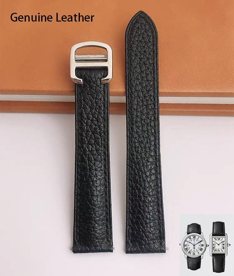 Cartier Watch Tank - Tali Jam Kulit Asli Cocok untuk