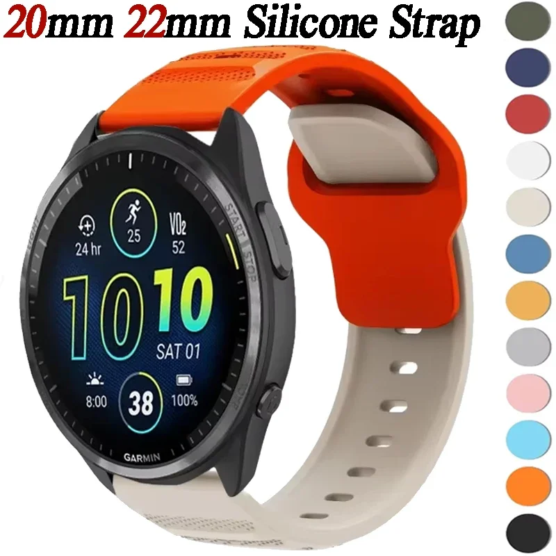 Silicone Watch Band 22Mm - Tali Silikon 20Mm 22Mm untuk Garmin