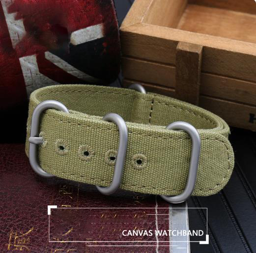 Tali jam kanvas tebal 20 22mm  - Canvas Strap Watch ulasan dan harga