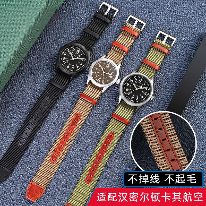 Kualitas tinggi nilon 20mm 22m - Canvas Strap Watch ulasan dan harga