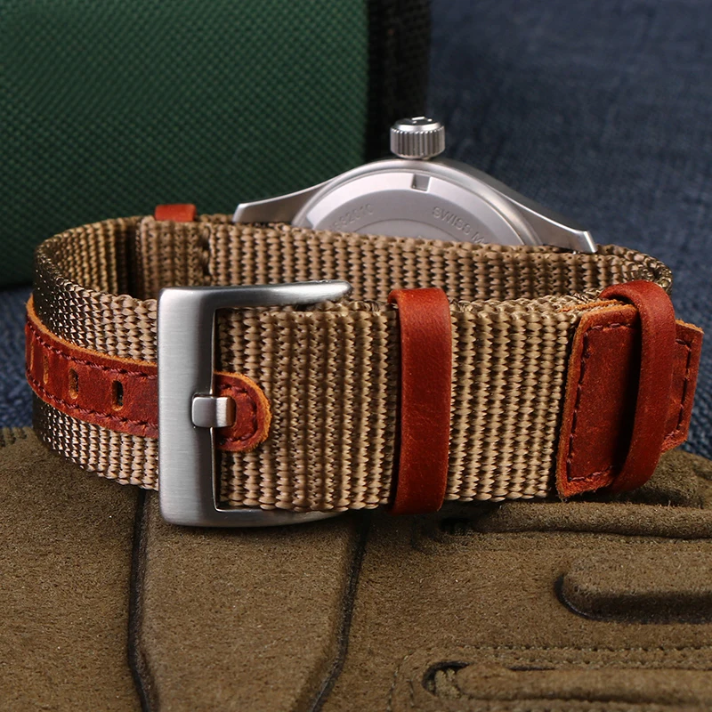 Kualitas tinggi nilon 20mm 22m - Canvas Strap Watch ulasan dan harga