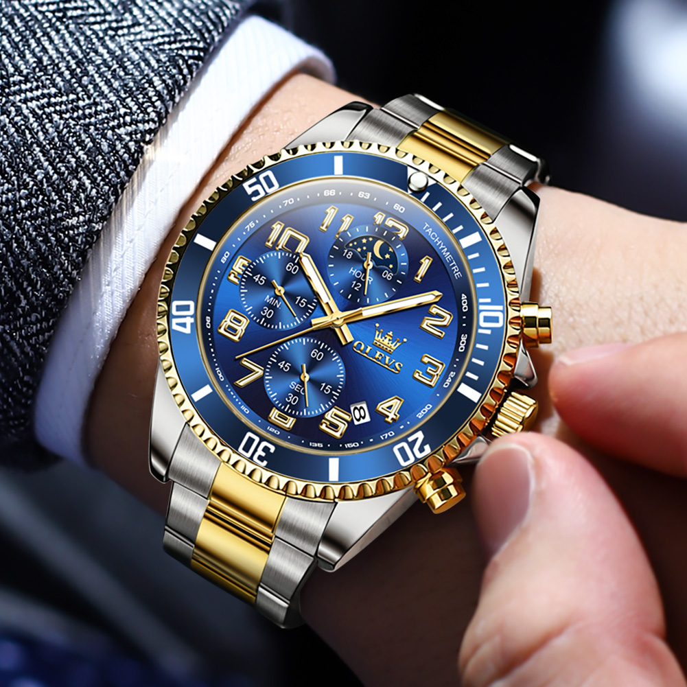 OLEVS Jam Tangan Kuarsa Pria O - Rolex Watch Submariner ulasan dan harga