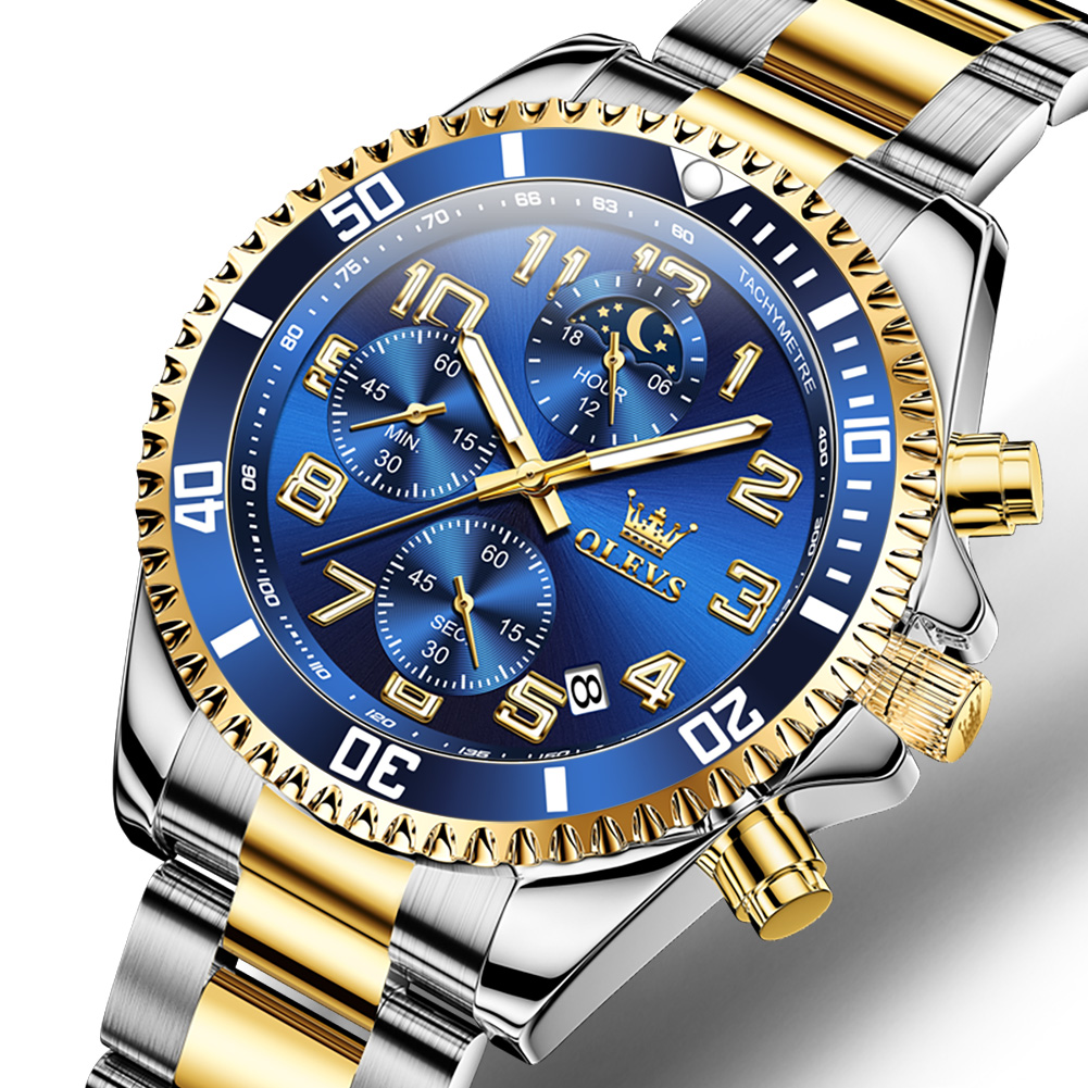 OLEVS Jam Tangan Kuarsa Pria O - Rolex Watch Submariner ulasan dan harga