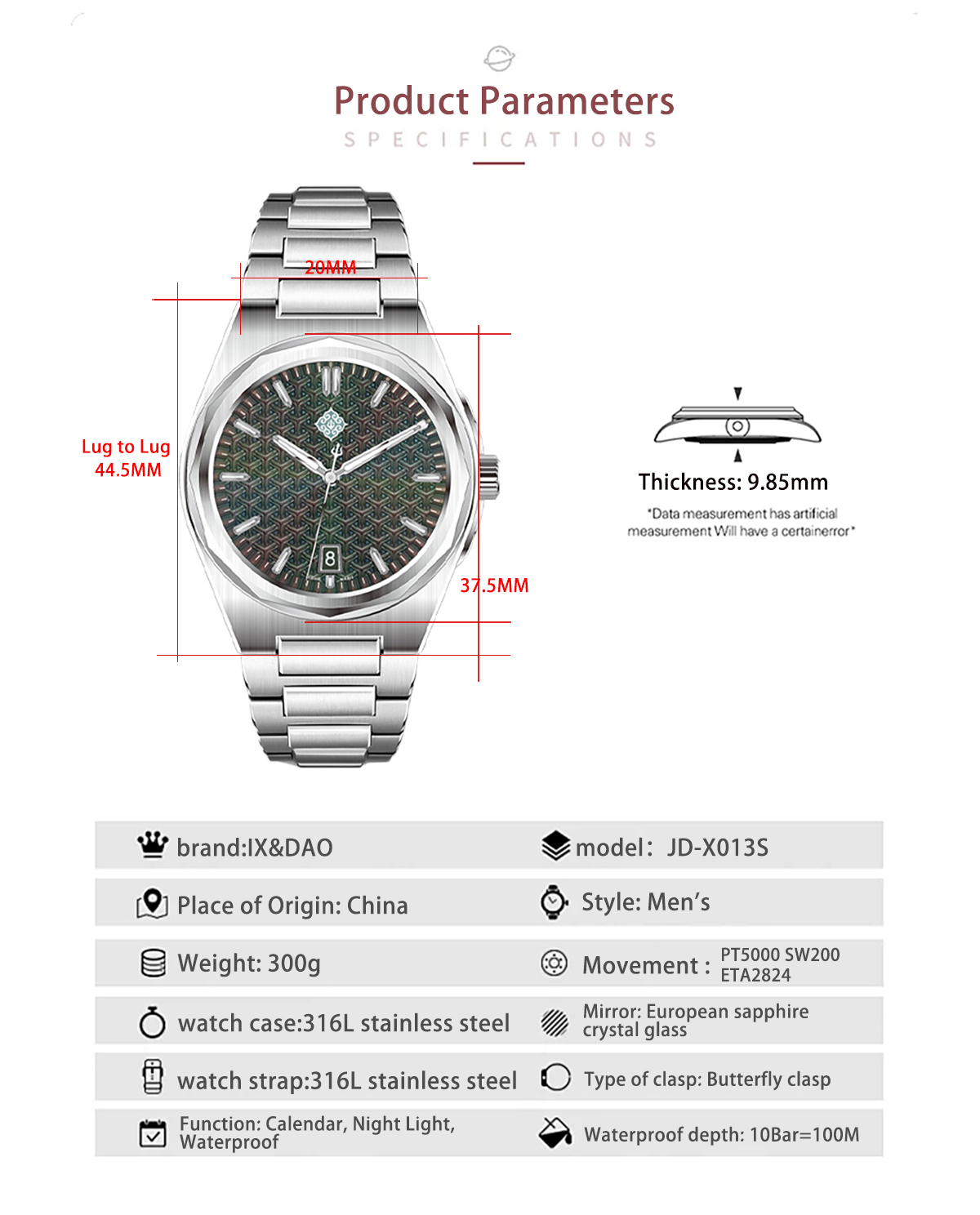 IX&DAO 2026 New Warrior 37mm J - Rolex Watch Submariner ulasan dan harga